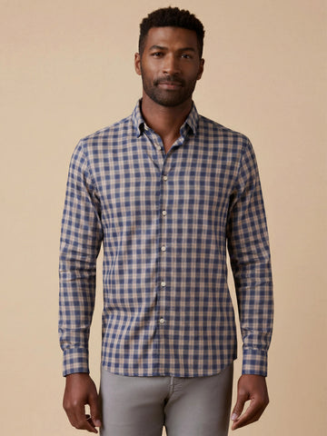 Movement Monterey Shirt - Navy Seas Plaid