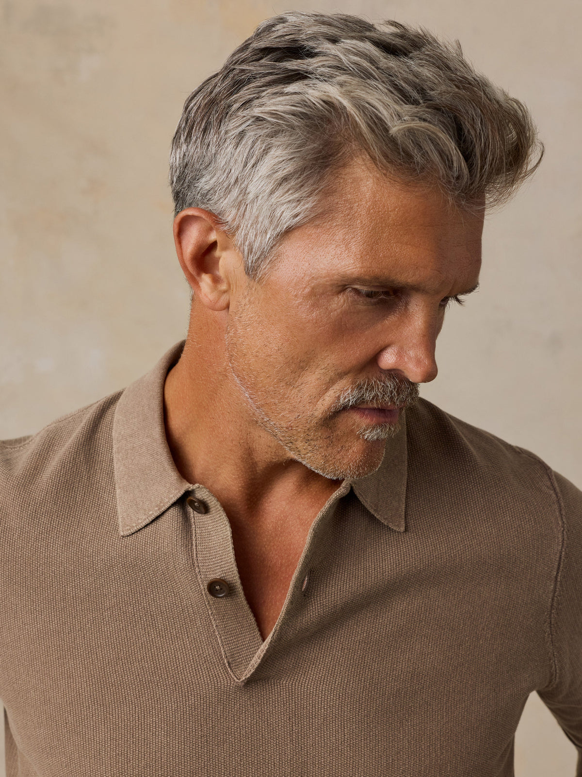 Lightweight Sunwashed Sweater Polo - Timber