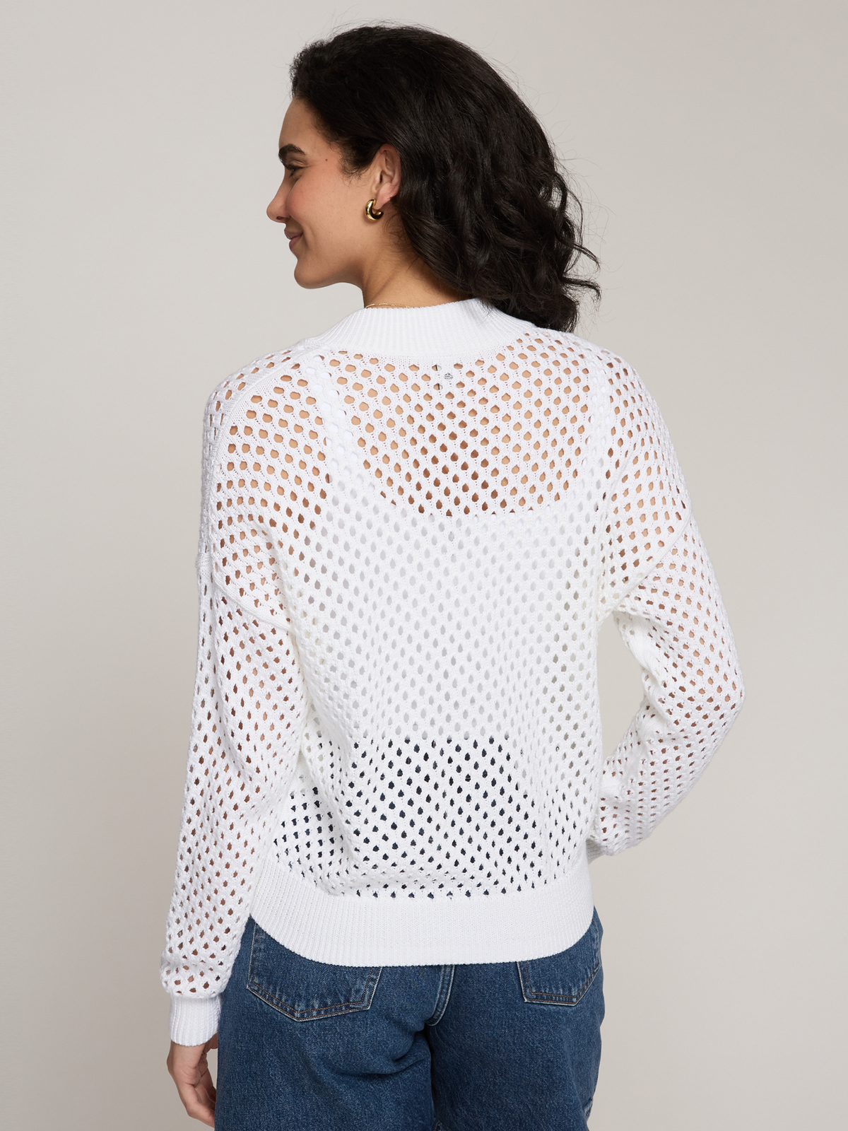 Mesh Bomber in Bleach White
