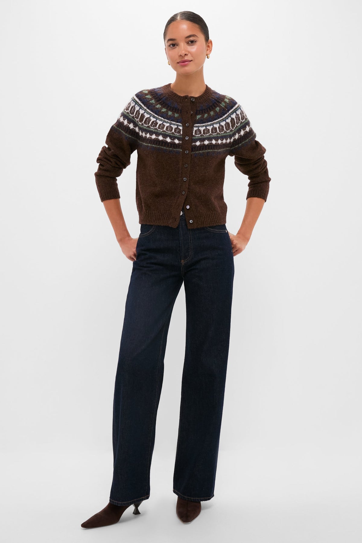 Chestnut Charlotte Wool Fairisle Sweater