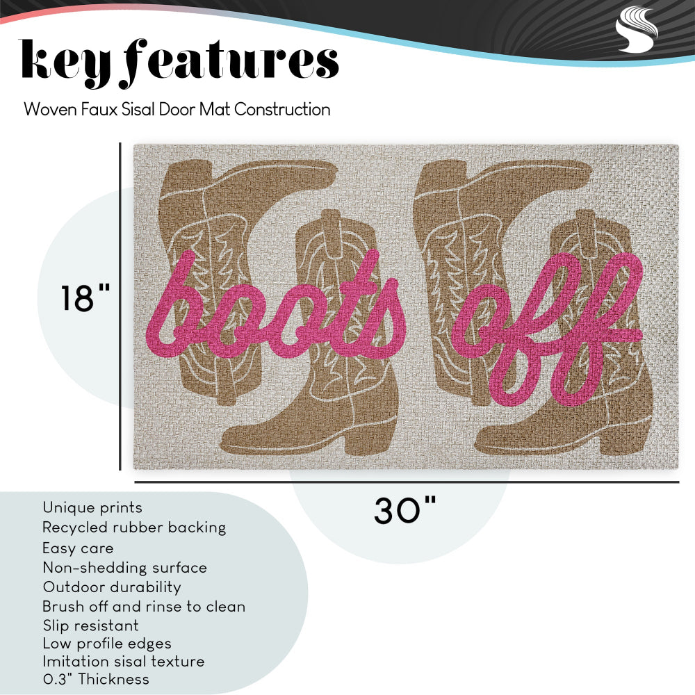 Arrolynn Weiderhold | Patterned Dual Message Entry Faux Sisal Door Mat