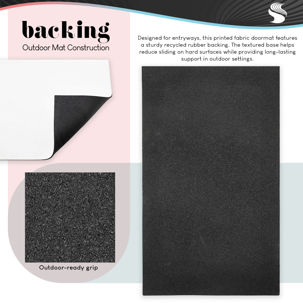 Tim Coffey | Gray Damask Welcome Non-Woven Door Mat