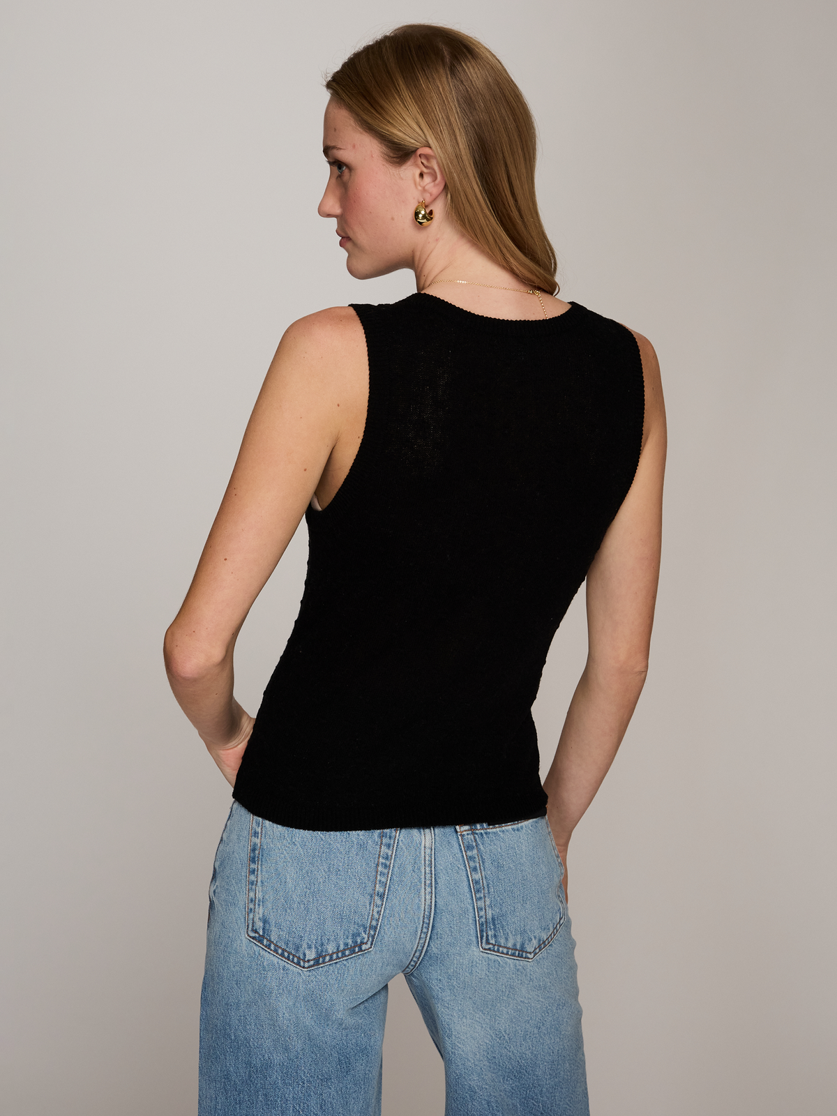 Sheer Dot Tank in Black
