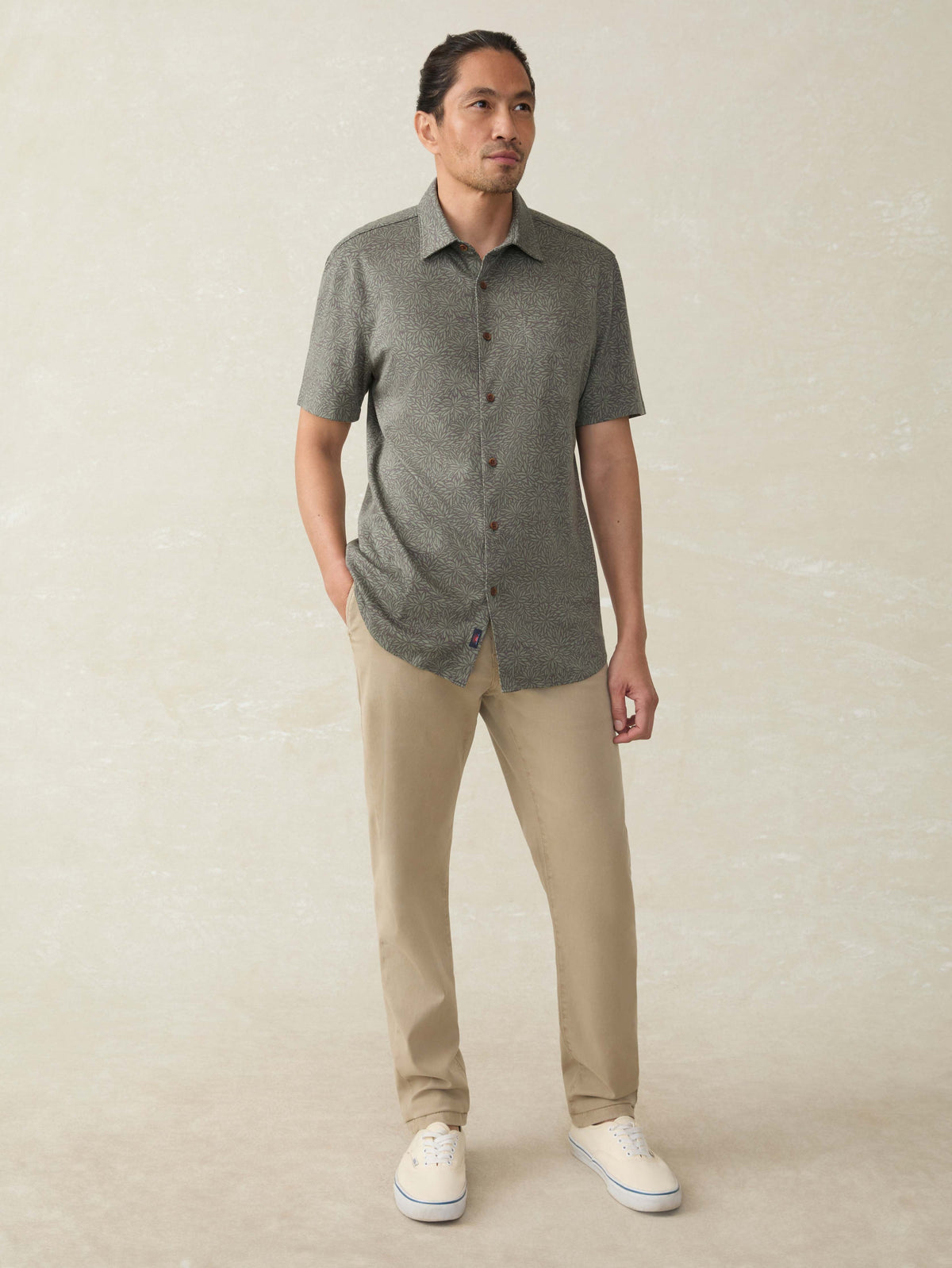 Short-Sleeve Hermosa Shirt - Olive Frond