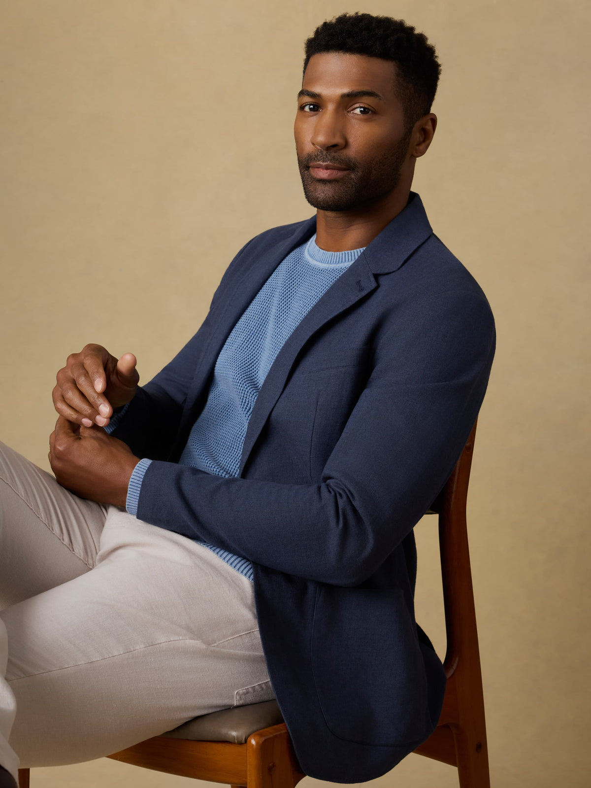 Movement Linen Blazer - Deep Sea Navy