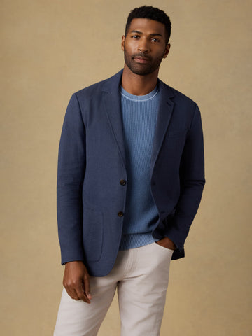 Movement Linen Blazer - Deep Sea Navy