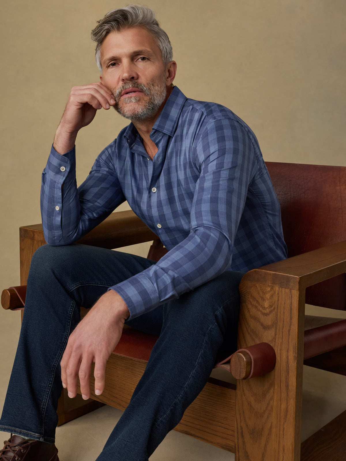 Movement Monterey Shirt - Navy Tide Check