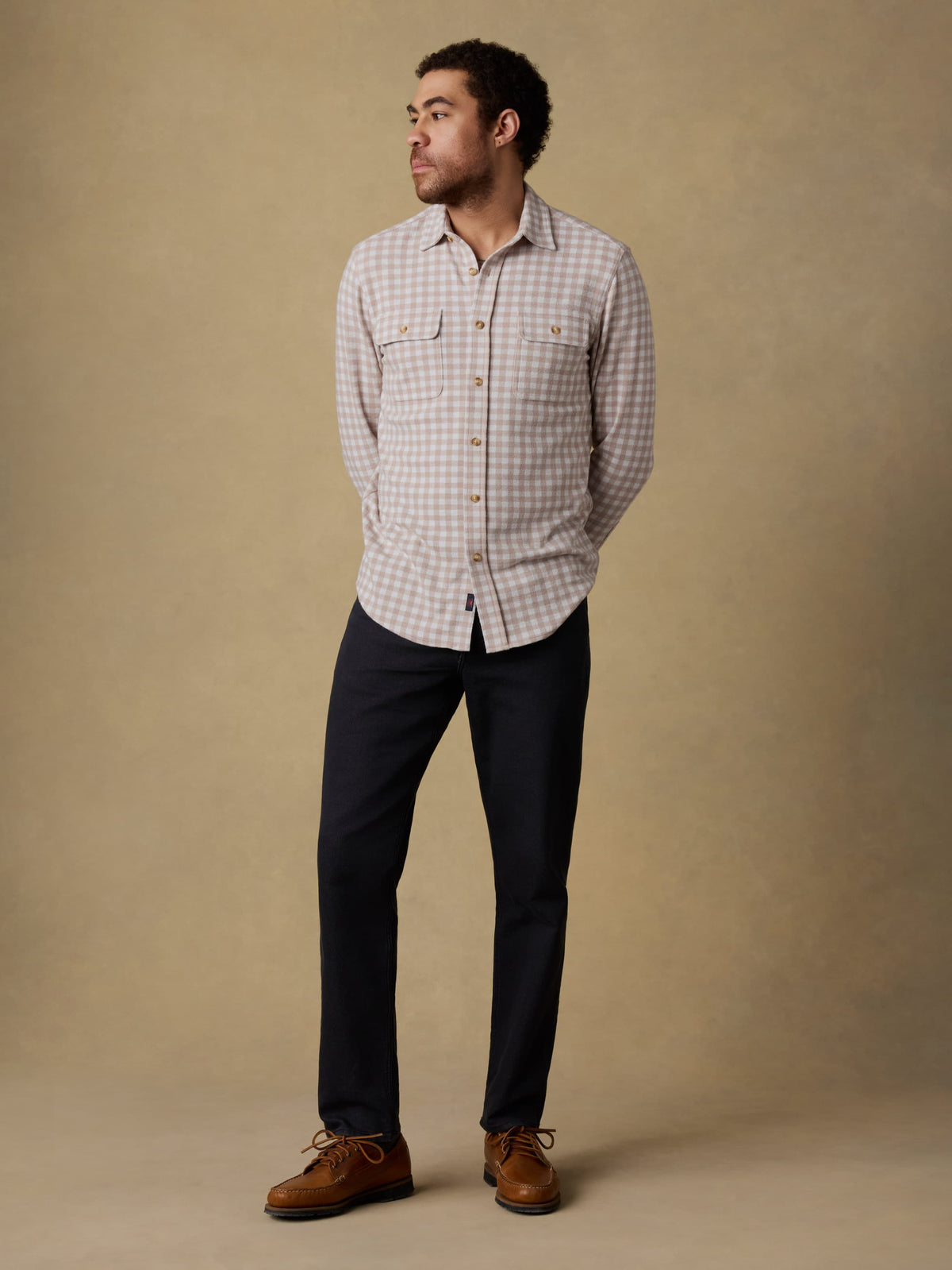 Legend Sweater Shirt - Shore Tan Gingham