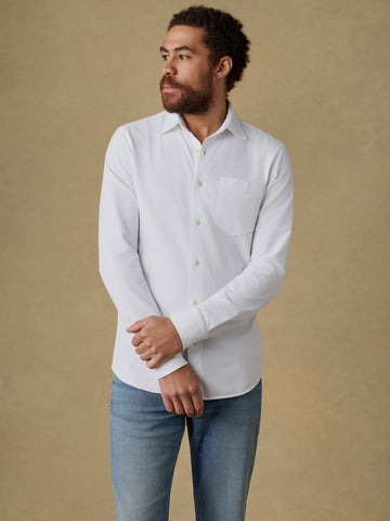 Costa Pique Shirt - Pure White