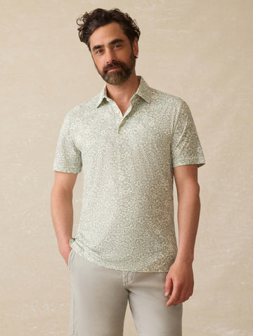 Short-Sleeve Movement Pique Polo - Dusty Sage Hilo