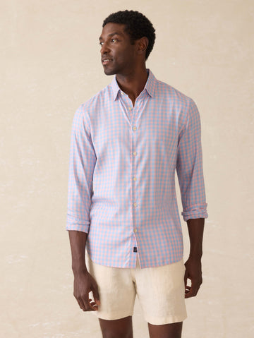 Movement Monterey Shirt - Coral Sky Gingham