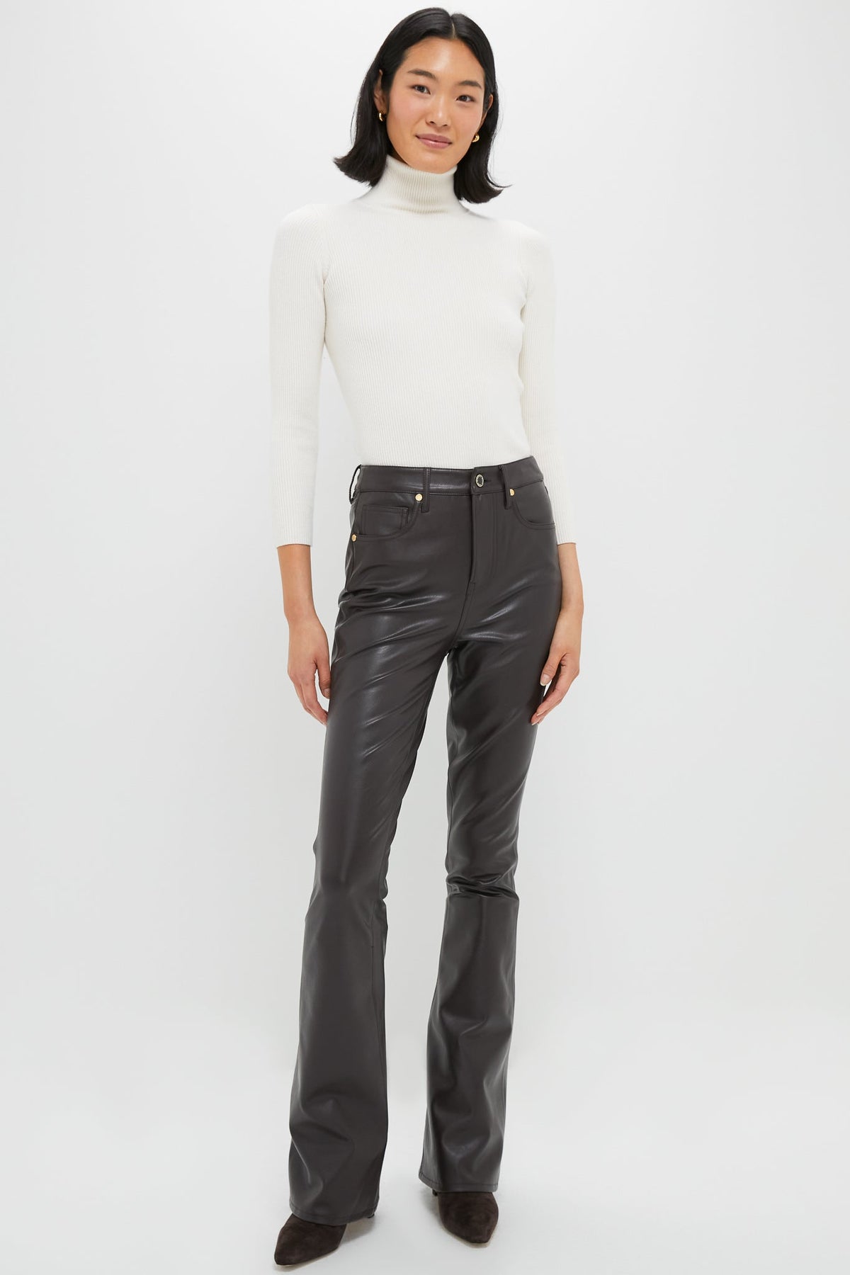 Winter White Arlo Ribbed Turtleneck