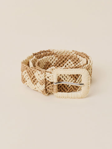 Raffia Belt - Natural Brown