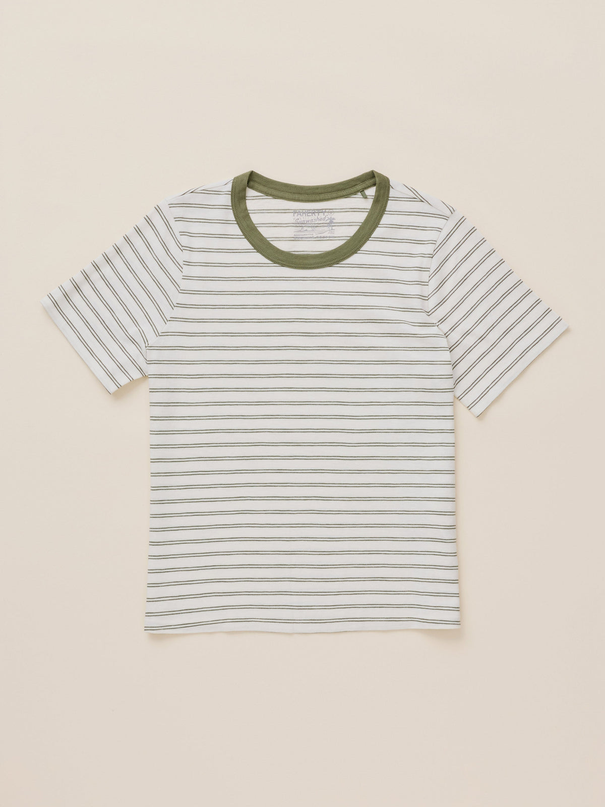 Sunwashed Regenerative Tee - Four Leaf Clover Mini Stripe