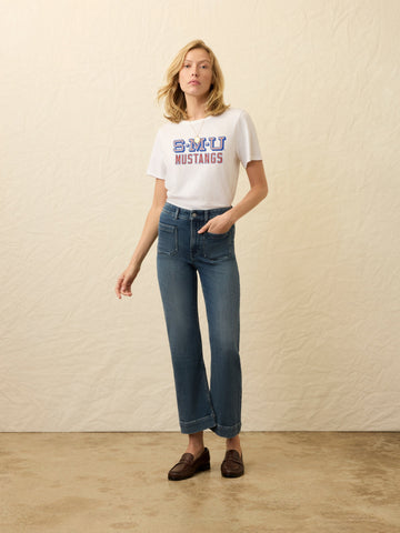 Southern Methodist University Sunwashed Regenerative Tee - White