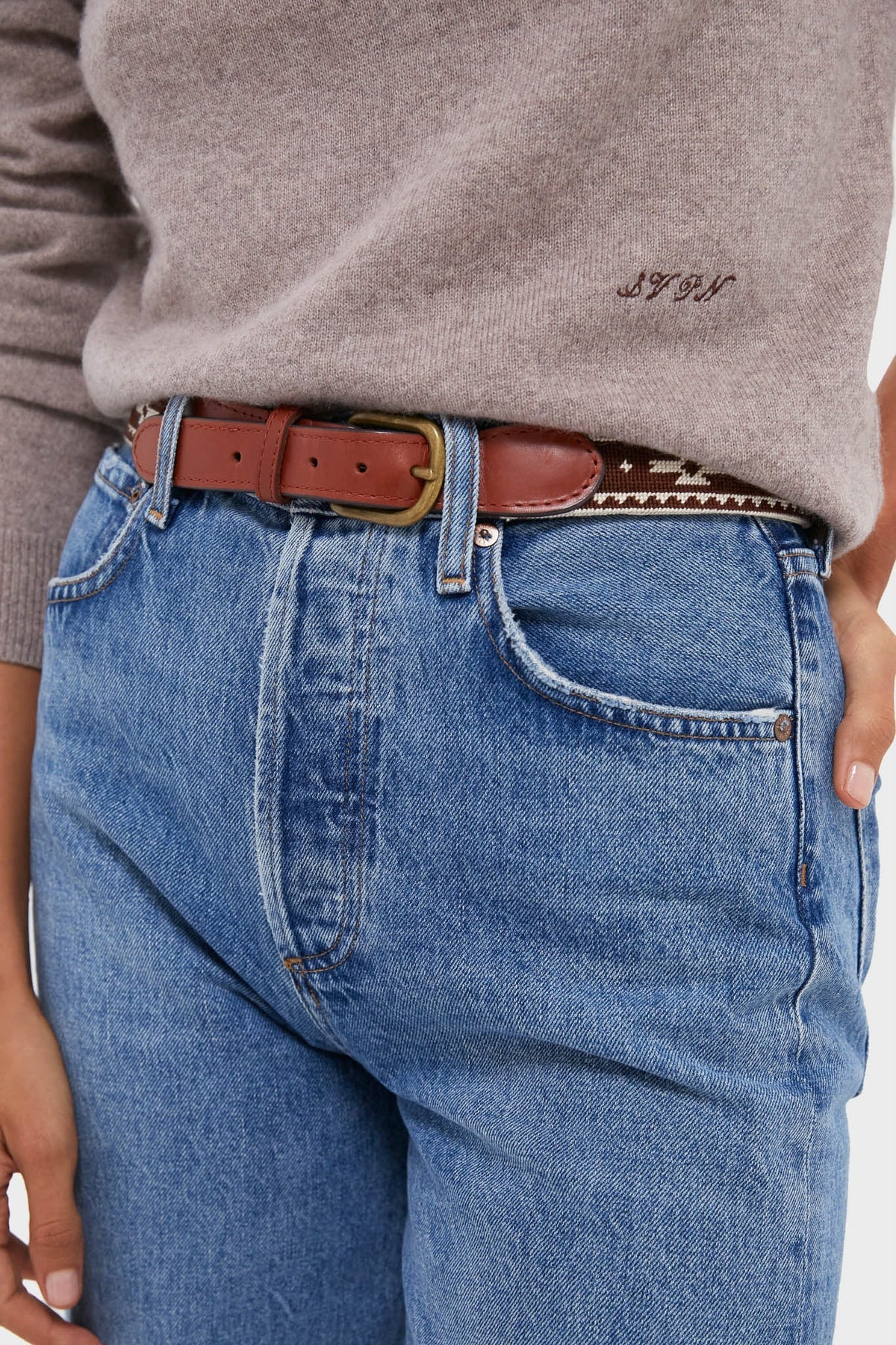 Wheat Cashmere Elizabeth Crewneck