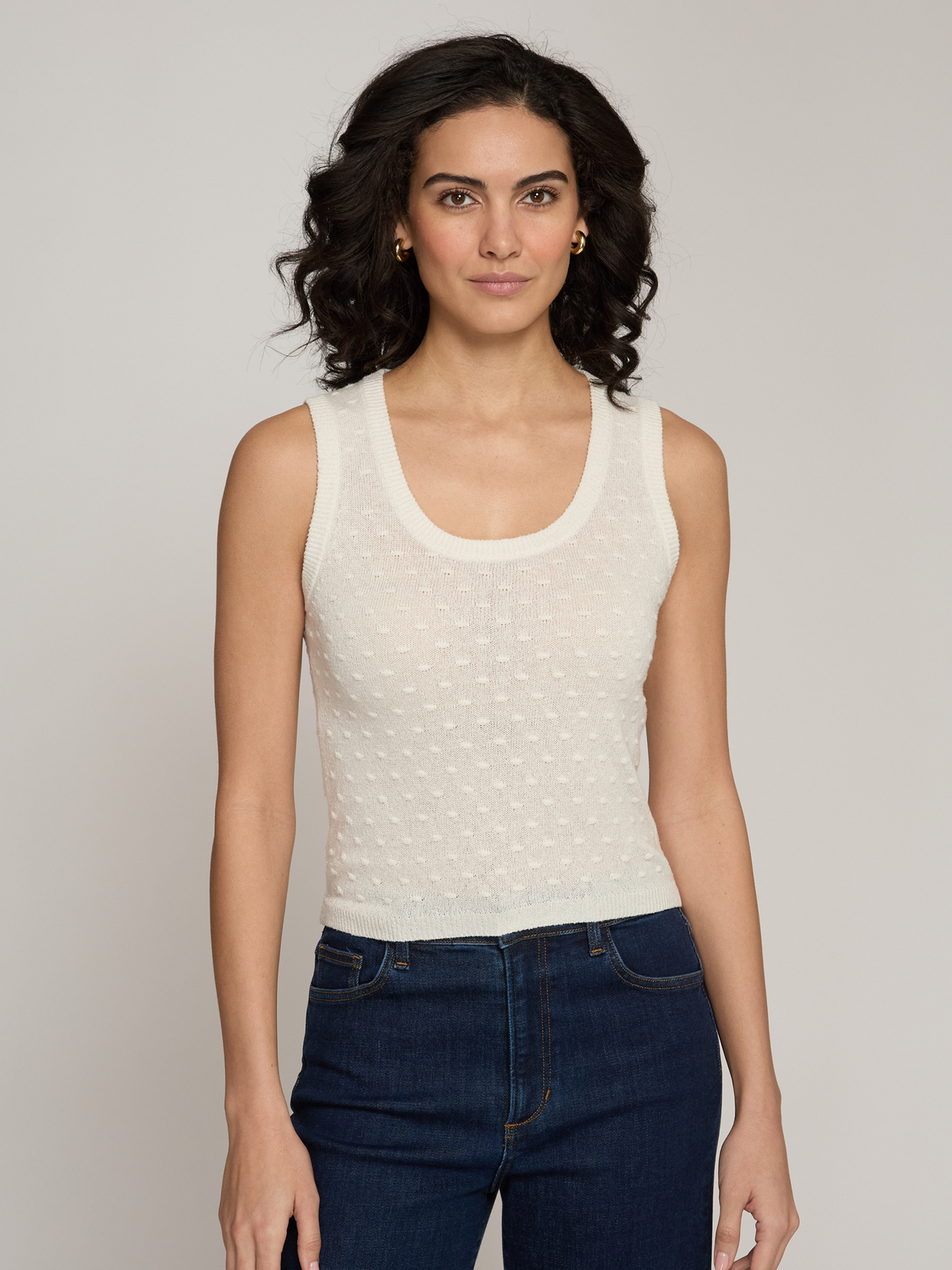 Sheer Dot Tank in Muslin