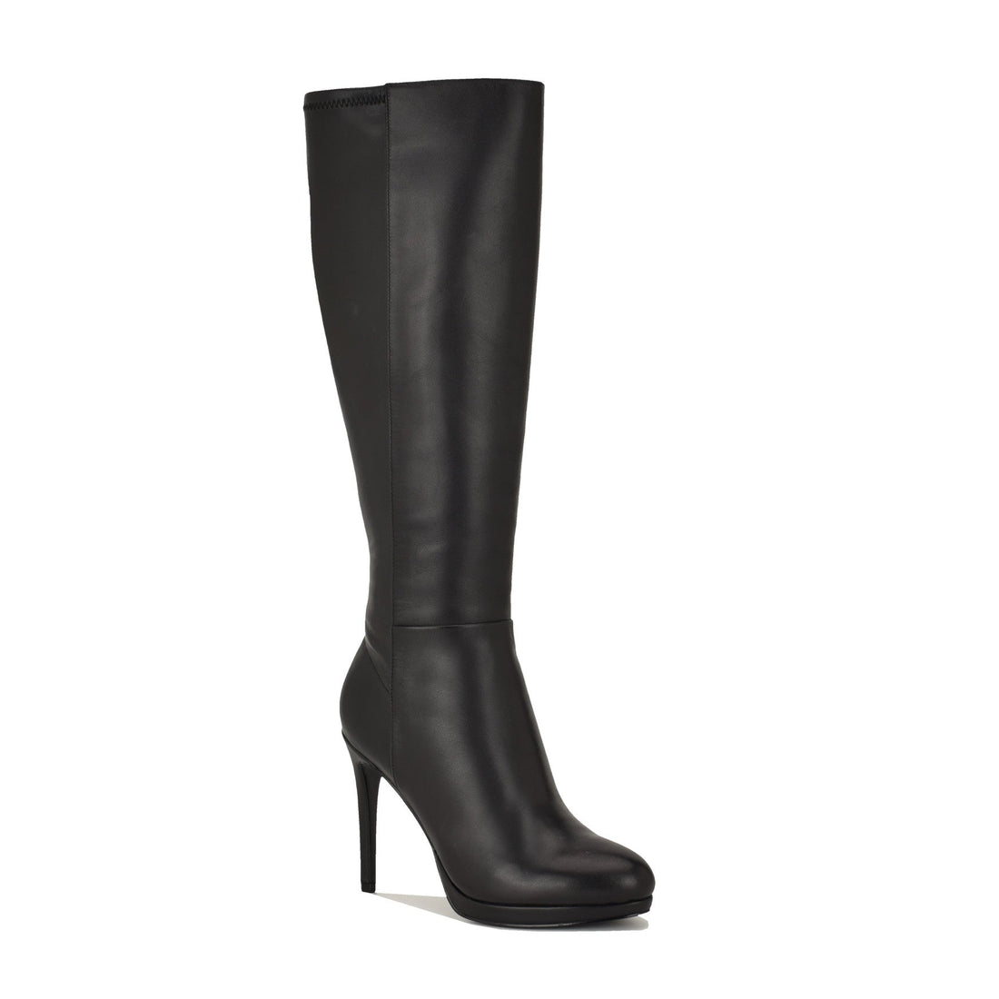 Quizme Wide Calf Platform Leather Boots