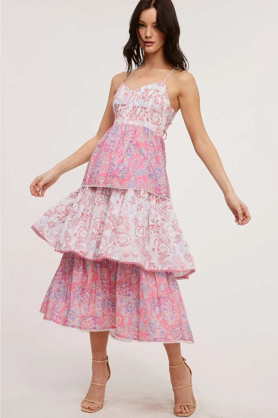 VINTAGE PASILEY TIERED MAXI DRESS