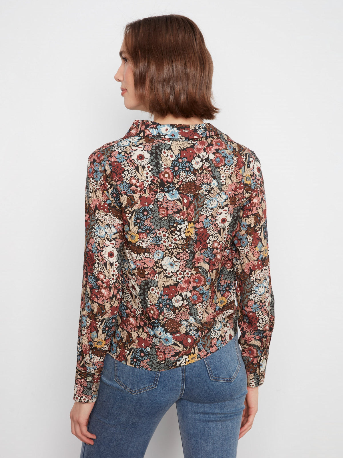 Printed Shirt With Twisted Front - Azalea