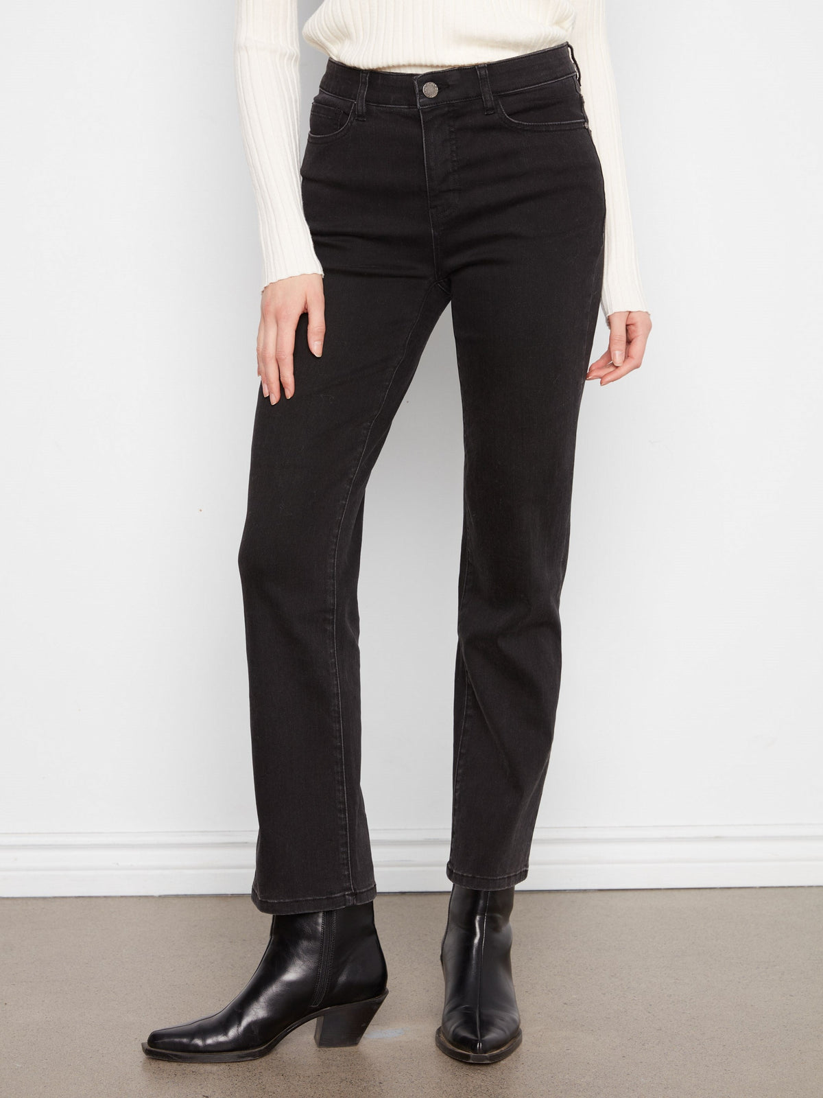Straight Leg Jeans - Charcoal