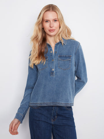 Tencel Denim Shirt - Medium Blue
