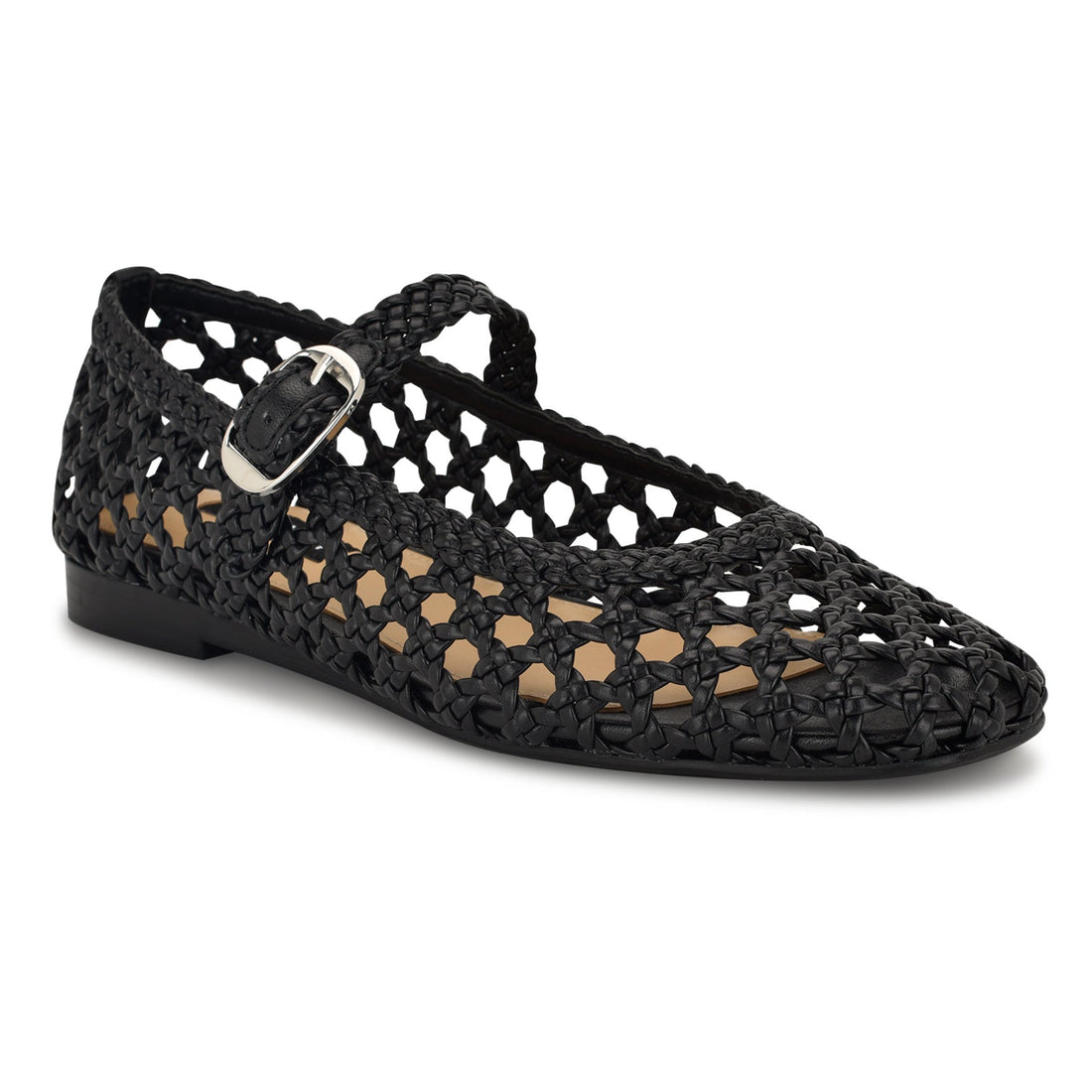 Halie Woven Mary Jane Flats