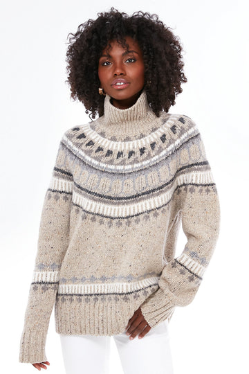 Oatmeal Combo Apres Ski Fairisle Turtleneck