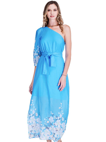 ONE SHOULDER COLUMN DRESS