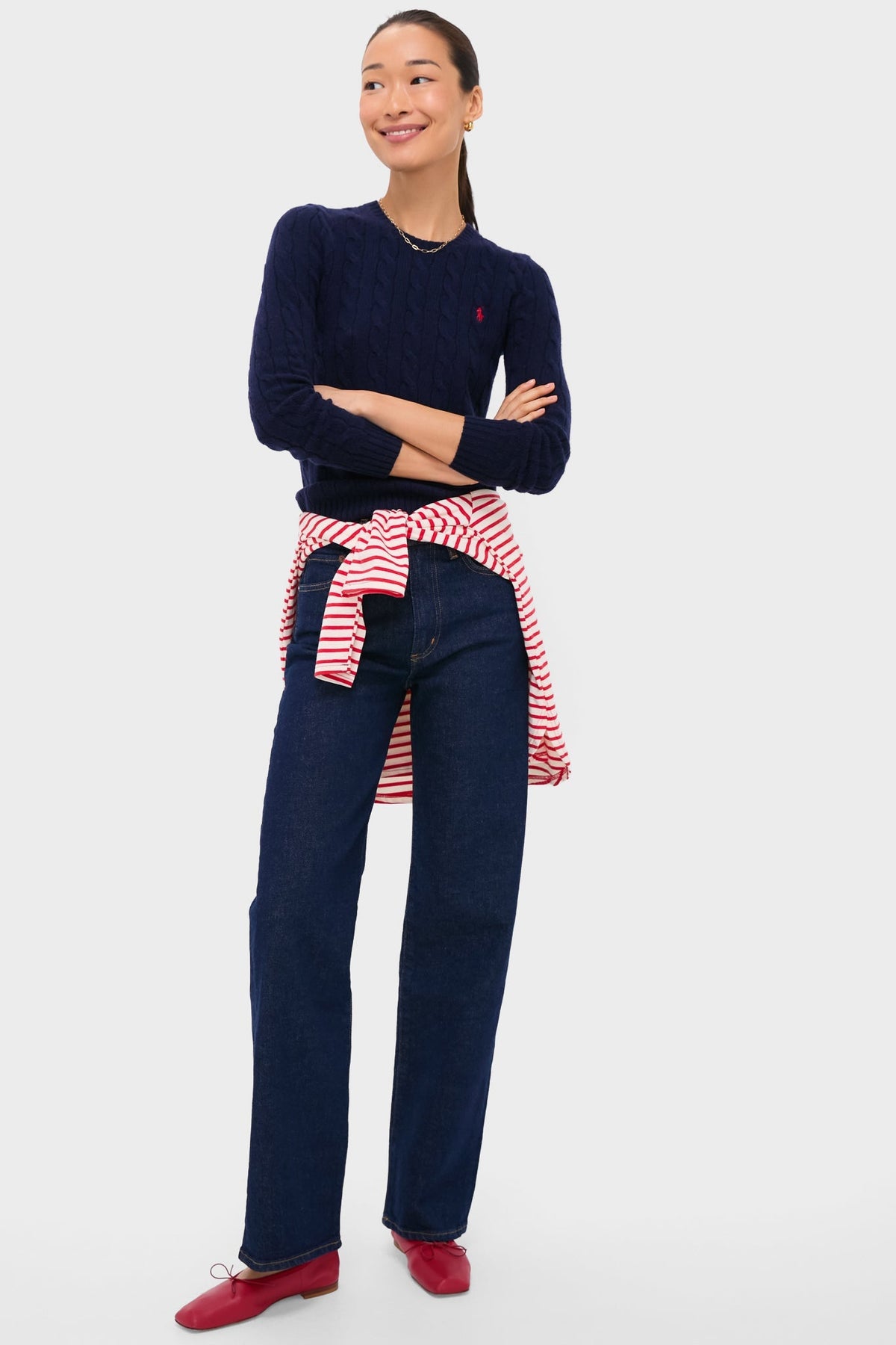 Navy Juliana Longsleeve Pullover