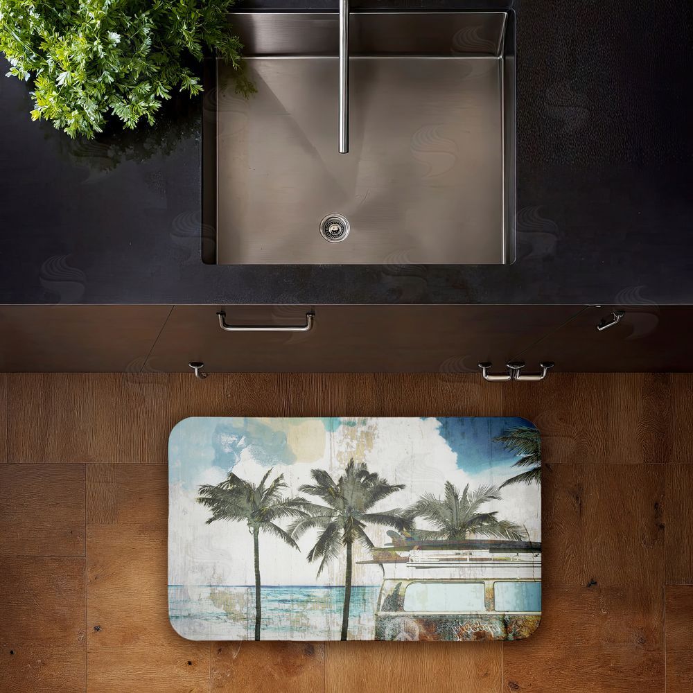 Sasha | Retro Van Summer Beach View Anti-Fatigue Mat