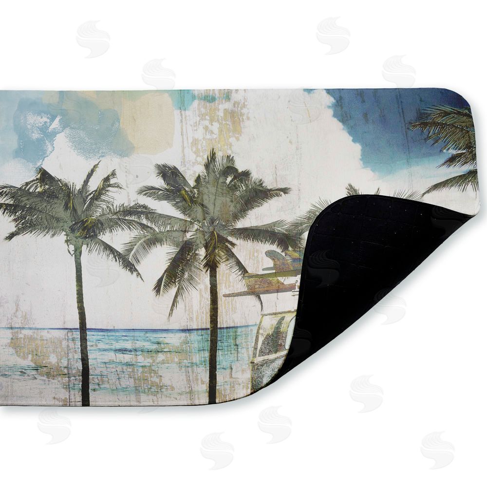 Sasha | Retro Van Summer Beach View Anti-Fatigue Mat