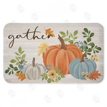 Cat Thurman Designs | Gather Welcome Autumn Pumpkins Anti-Fatigue Mat