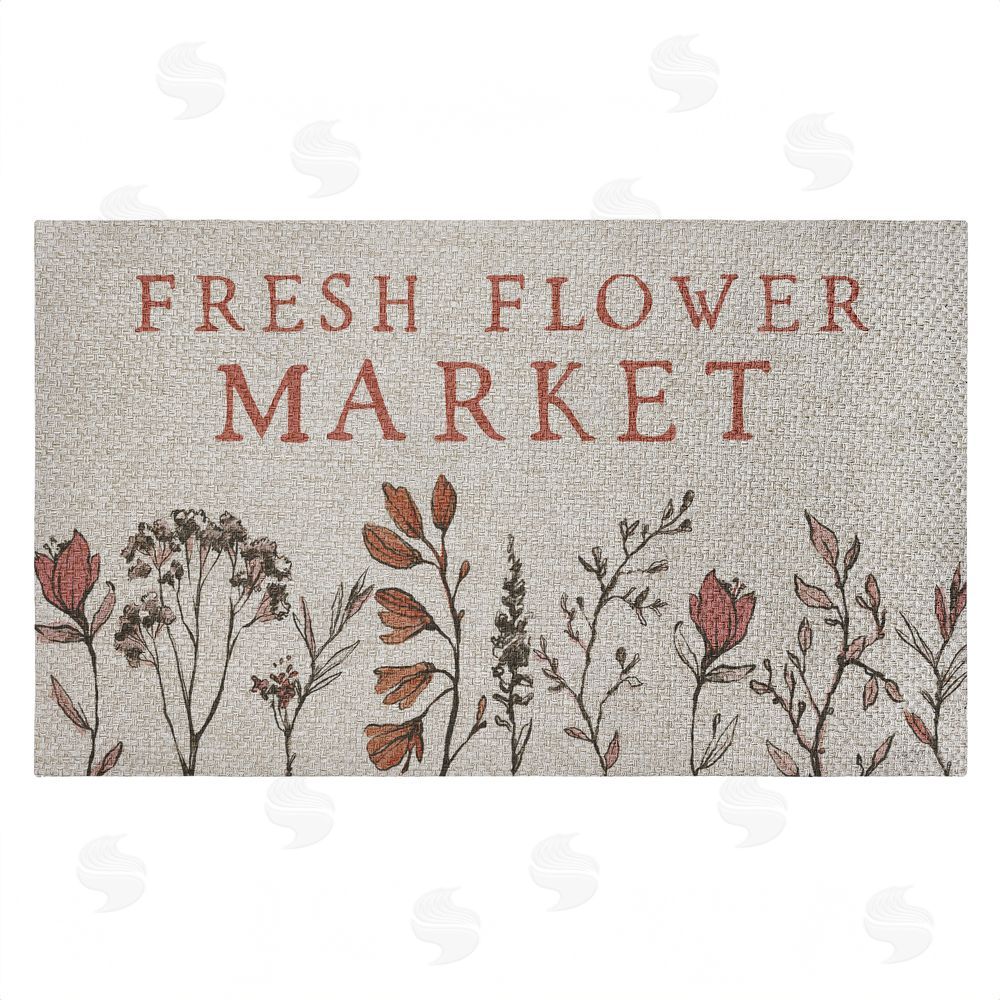 Lux + Me Designs | Fresh Flower Market Blooms Faux Sisal Door Mat