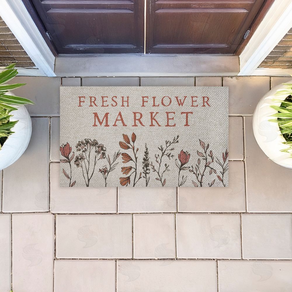 Lux + Me Designs | Fresh Flower Market Blooms Faux Sisal Door Mat