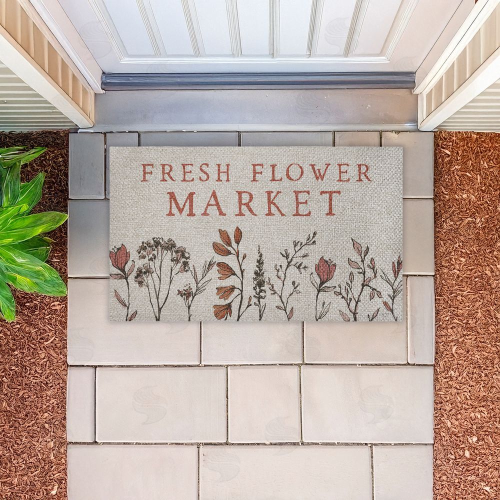 Lux + Me Designs | Fresh Flower Market Blooms Faux Sisal Door Mat