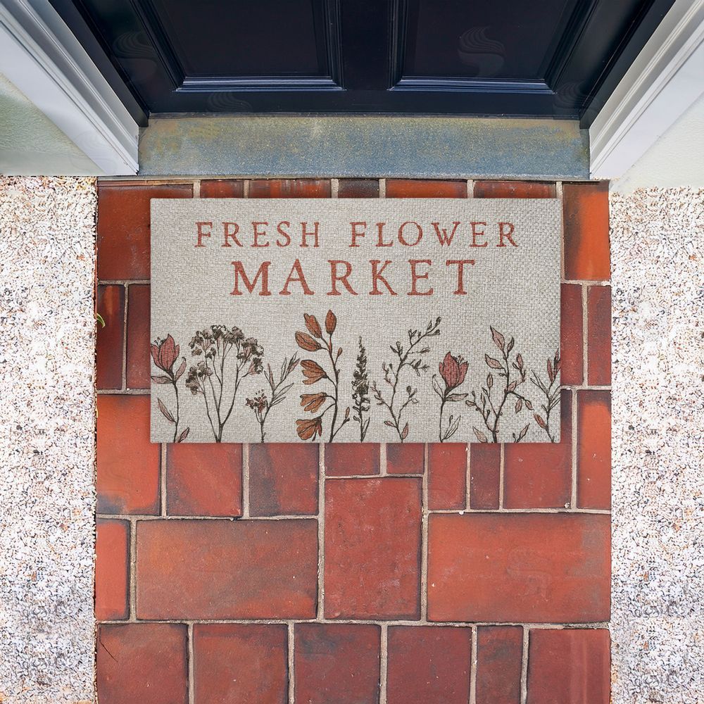 Lux + Me Designs | Fresh Flower Market Blooms Faux Sisal Door Mat