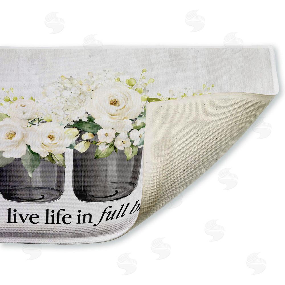 Lettered and Lined | Life In Full Bloom Flowers Plush Bath Mat