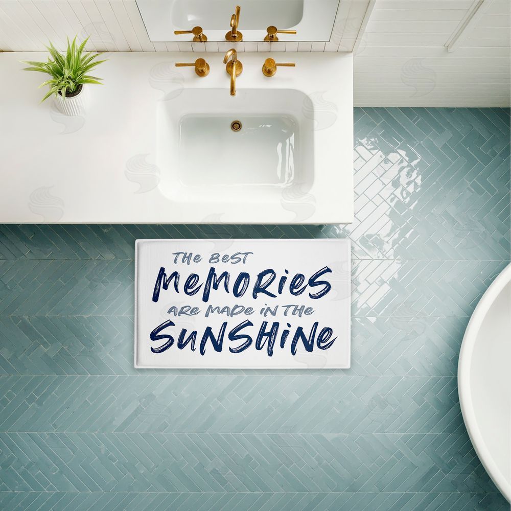 Lettered and Lined | Best Memories In Sunshine Plush Bath Mat