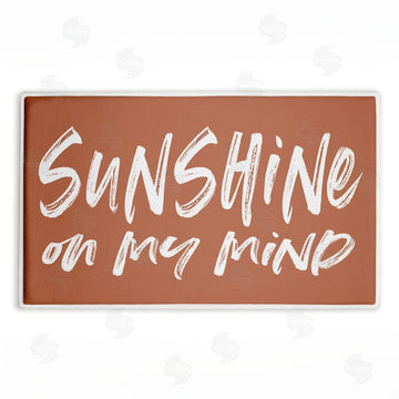Lettered and Lined | Tan Sunshine On My Mind Plush Bath Mat