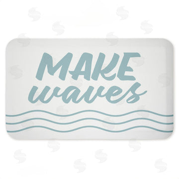 Lettered and Lined | Make Waves Aqua Blue Anti-Fatigue Mat
