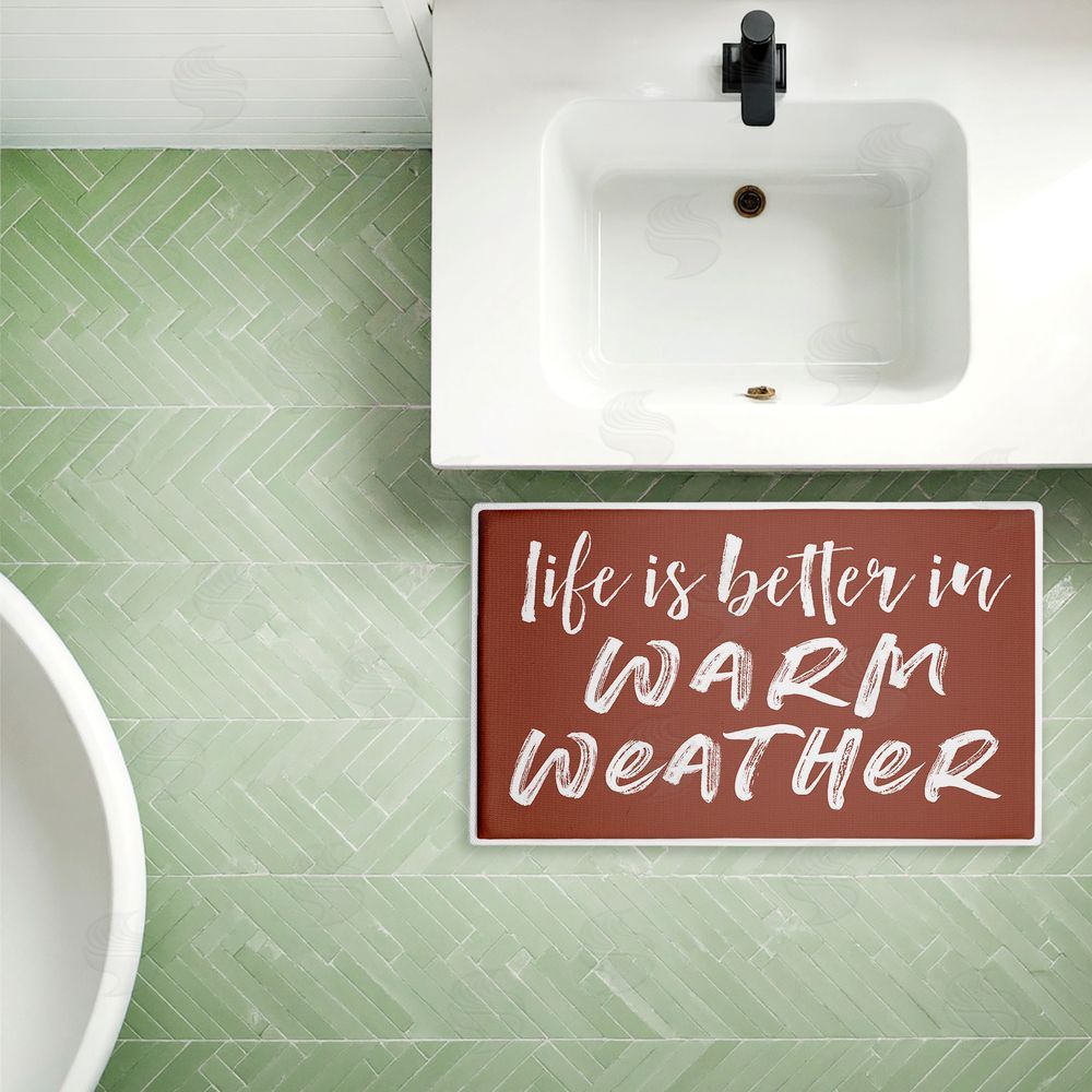 Lettered and Lined | Better In Warm Weather Plush Bath Mat