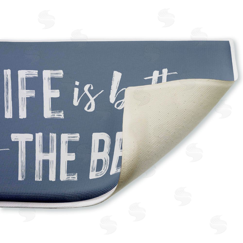 Lettered and Lined | Better At Beach Sentiment Plush Bath Mat