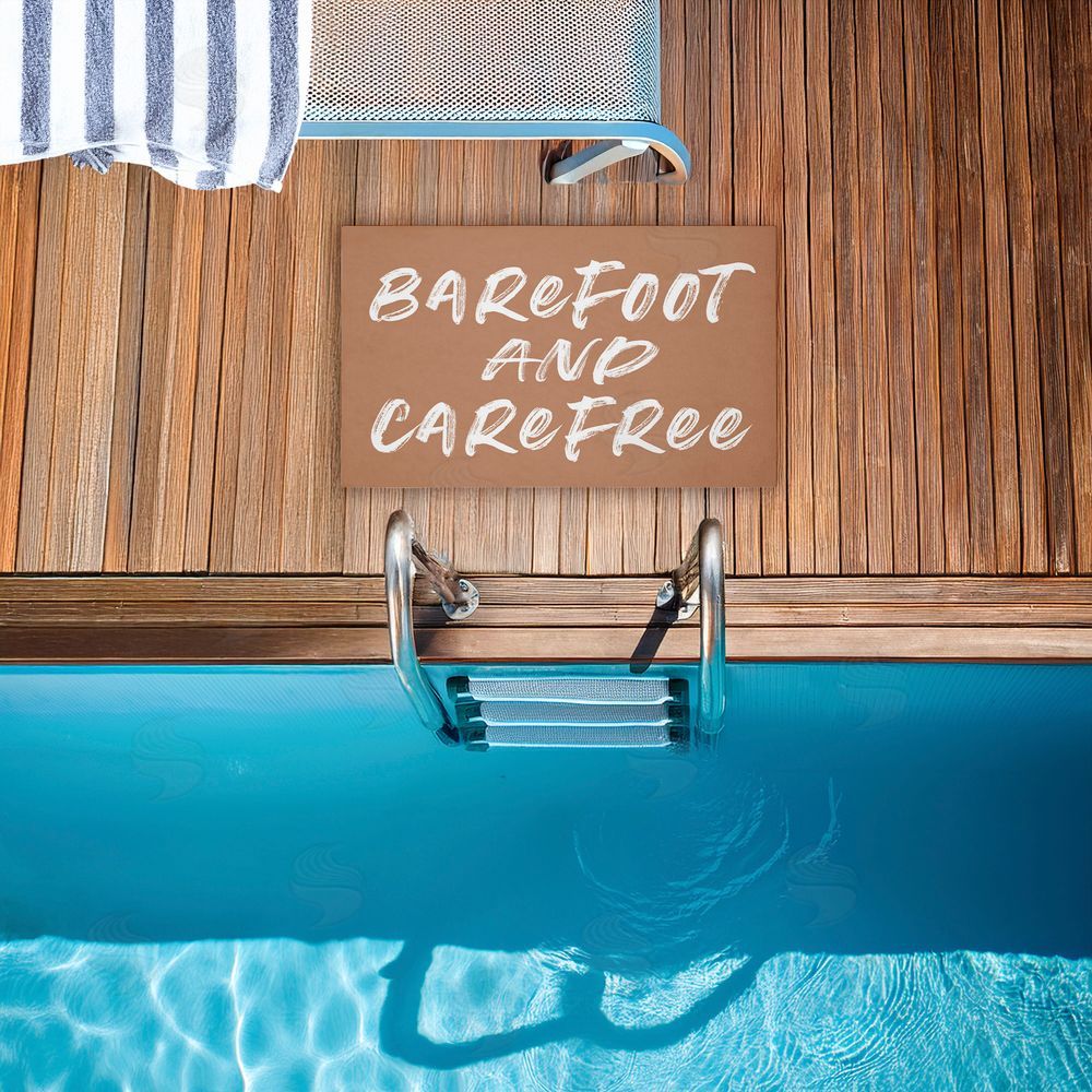 Lettered and Lined | Barfoot & Carefree Summer Non-Woven Door Mat