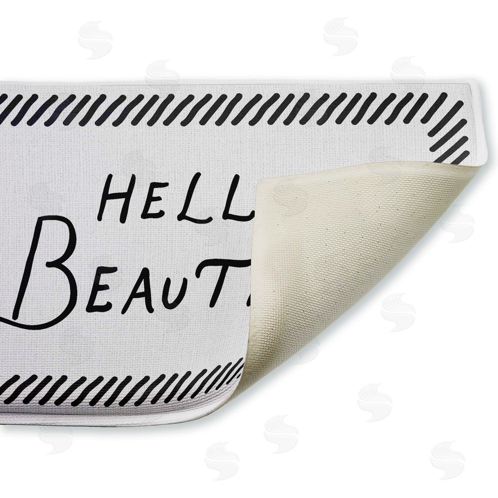 Lettered and Lined | Hello Beautiful Greeting Plush Bath Mat