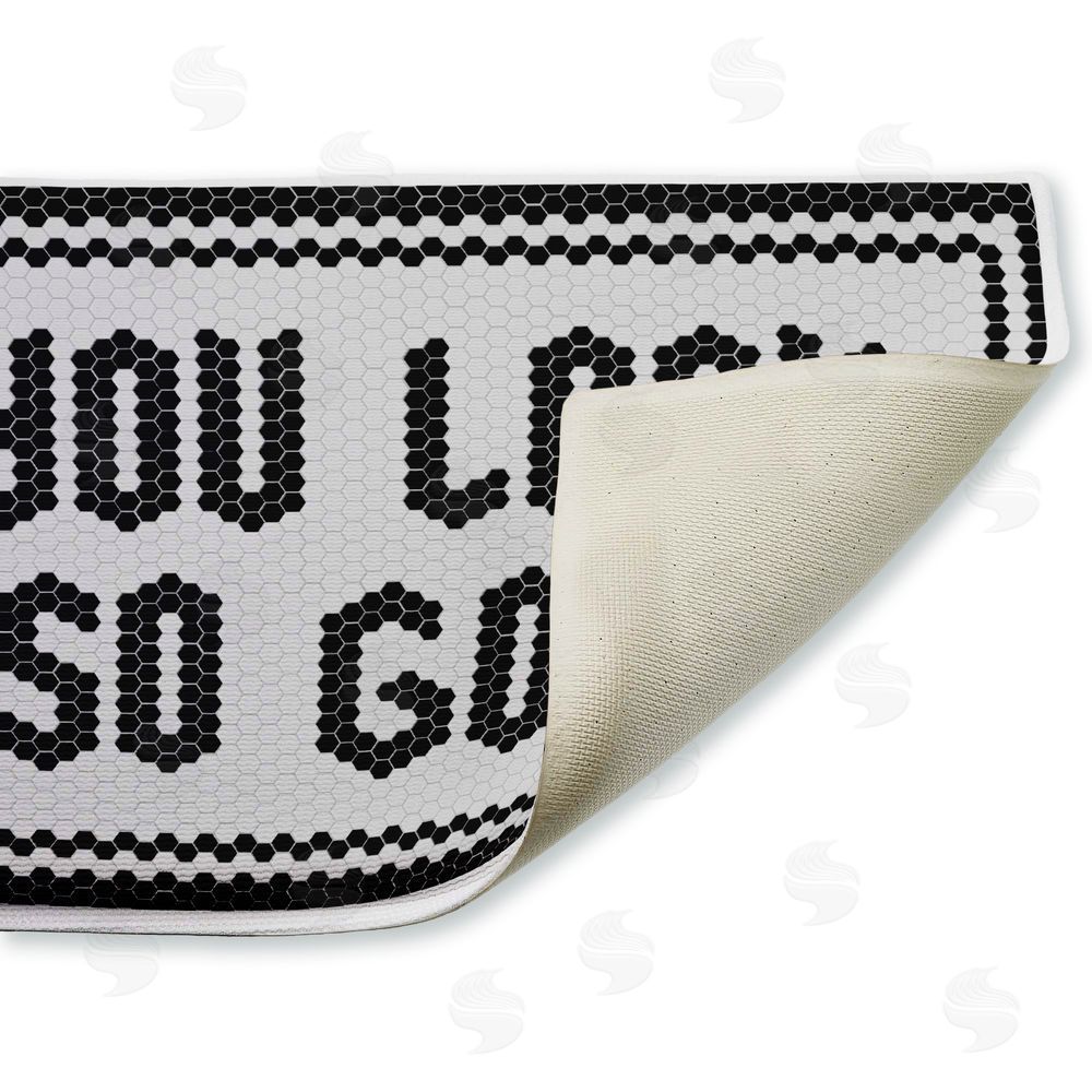Lettered and Lined | Black You Look So Good Plush Bath Mat