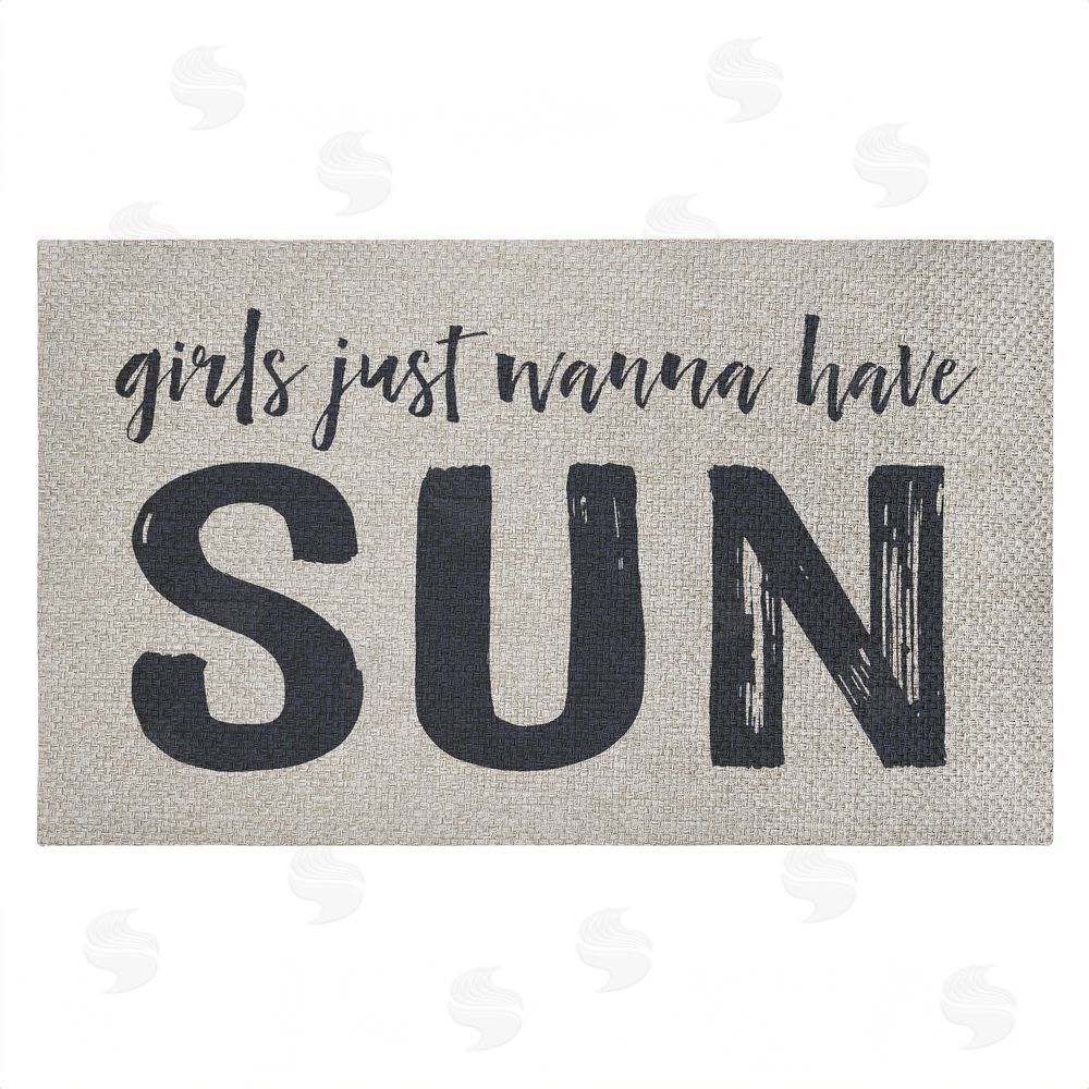 Lettered and Lined | Girls Wanna Have Sun Faux Sisal Door Mat