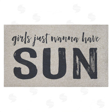 Lettered and Lined | Girls Wanna Have Sun Faux Sisal Door Mat