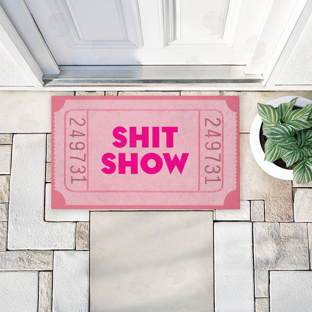 Stupell Studio | Pink Sh*t Show Ticket Non-Woven Door Mat