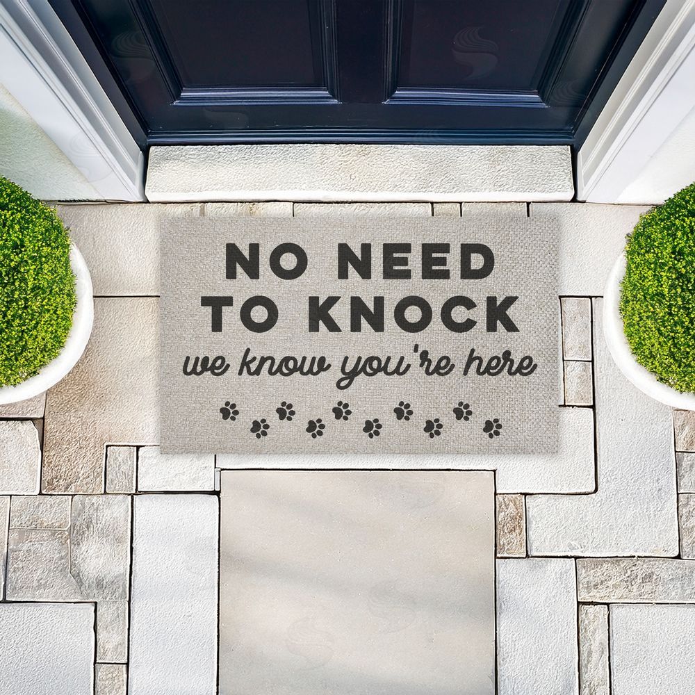 Stupell Studio | No Need To Knock Faux Sisal Door Mat